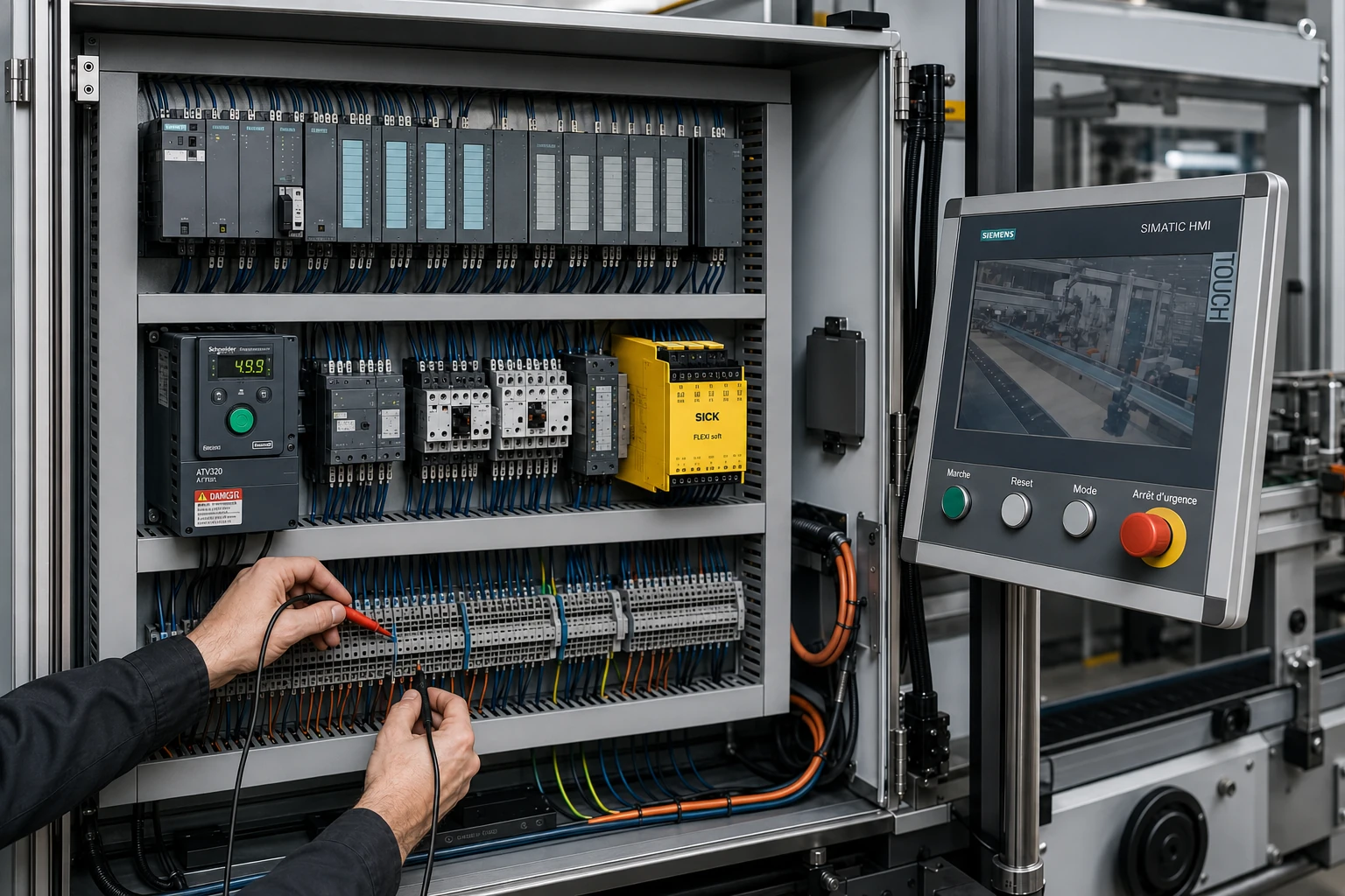 Diagnostic automatisme sur coffret de commande et pupitre opérateur